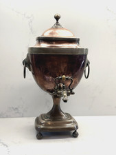 Antique Victorian, Brass and Copper Samovar Tea Urn Quality piece real statement