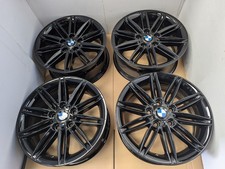 4x GENUINE GLOSS BLACK BMW 1 2 SERIES E81 E82 E87 E88 F20 F21 17" ALLOY WHEELS