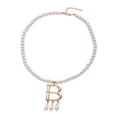 B Letter Pendant Women Elizabeth Necklace Tudors Necklace Anne Boleyn Necklace