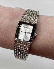 Coleen Rooney Silver Diamanté Bangle Watch With Battery.