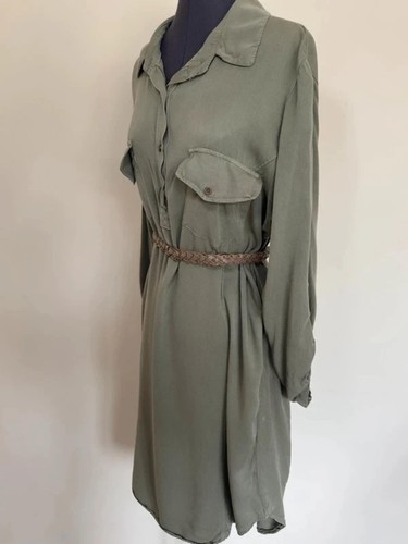 Khaki viscose casual slouchy - khaki,