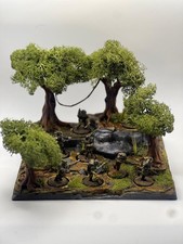 (Unpainted) Forrest Jungle Diorama |  Warhammer Terrain Base