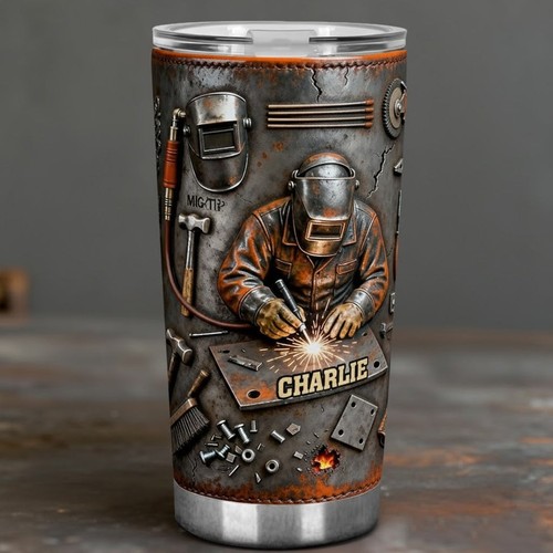 Personalized welder tumbler - welder,