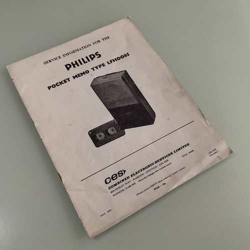 Philips pocket memo - pocket, service