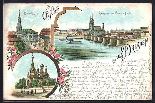 Lithograph dresden russian - lithograph, dresden,