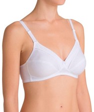Triumph Women's Cotton Classic Stretch Bra Unwired Unpadded White 38B
