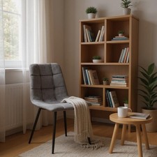 Stylish Grey Velvet Dining