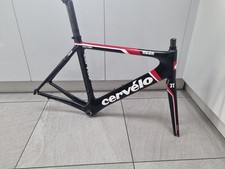 CERVELO S2 FRAMESET CARBON ROAD FRAME VROOMEN WHITE DESIGN VWD BLACK RED BIKE