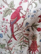 GP & J Baker Parrot & Pineapple curtains each 55"d x 74"w