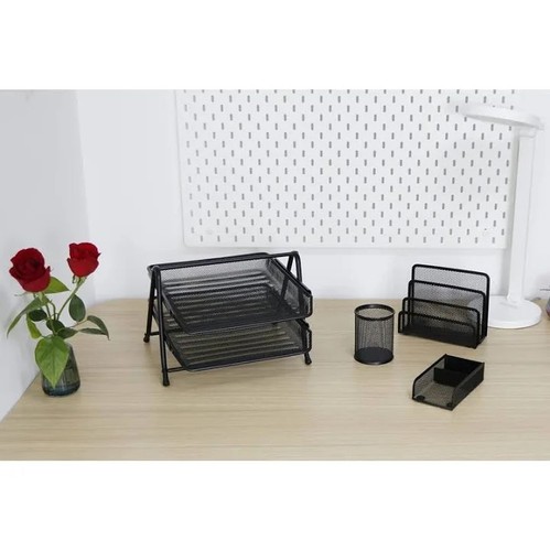 Desk organiser set metal - set, of