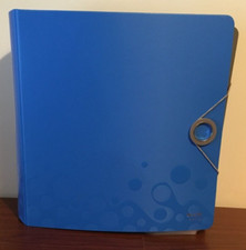 A4 Lever Arch Folder by Leitz: BLUE: 30 transparent inserts: 2 ring binder:VGC: