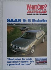 Saab 9-5 Estate Road Test Brochure 1998/9. 2.3t SE vs Volvo V70 2.5SE. 8 pages.