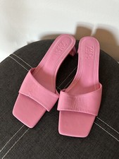 NEW Zara Leather Pink Mule