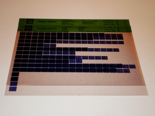 Microfiche spare parts - microfiche, catalog