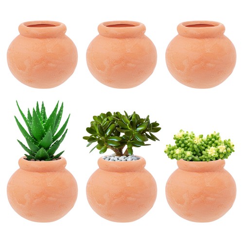6pcs compact clay pots light - compact,