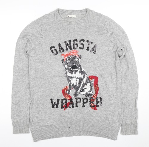Women grey sequin dog - h&m,