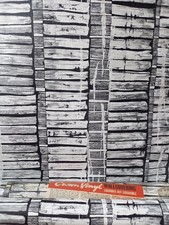 X2 1960s Vintage CROWN 70s wallpaper rolls Retro Mcm NEUTRAL BLACK Monochrome