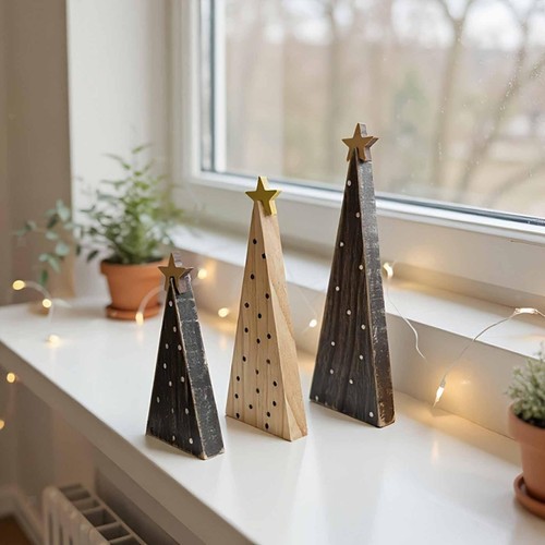 Pieces wooden christmas tree - wooden,