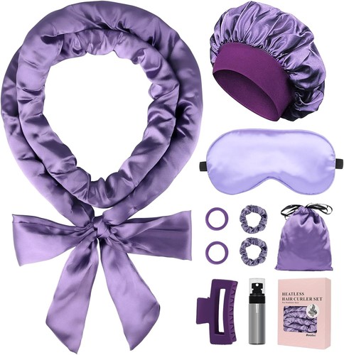 Pcs satin heatless curls - 10,