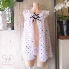 Fifi Chachnil 'Choubichou' White/Black Polka Dots Tulle Short Babydoll Negligee 
