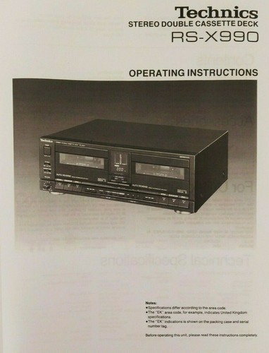 Technics x990 twin - rs-x990,
