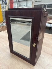 Wall Bathroom Cabinet in Mahogany finish With Mirror And Shelf - Clover Designer