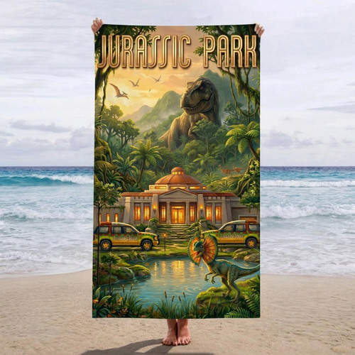 Jurassic park beach towel - jurassic,