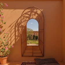 Framed Arched Mirror Wall