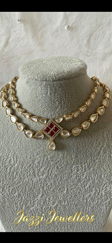 Indian kundan gold tone - ad,