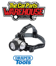 Draper 51294 7 LED Head Lamp (3 x AAA Batteries), Colour May Vary