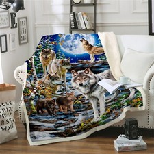 Wolf Animals Design Blanket