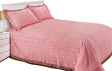 Candlewick Bedspread Traditional Bed Throw in 8 Colours Pillowshams Available