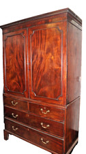 antique hardwood wardrobe/ linen cupboard all original