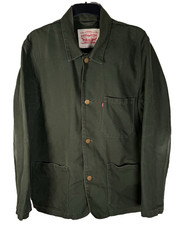 Levi's Chore Jacket Men's XL Green Twill Denim Utility Engineers Worker Coat