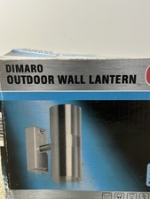 Up and Down Stainless Steel Outdoor Wall Lantern with 2 x GU10 Bulbs inc. Aldi