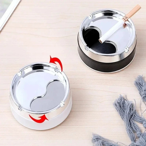 Stainless steel ashtray with - steel,