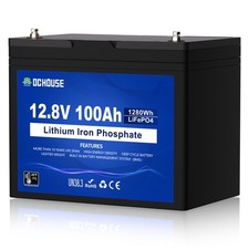 12V 100AH Lithium Leisure Battery LiFePO4 Low Temp Up to 15000 Cycles Camper Van