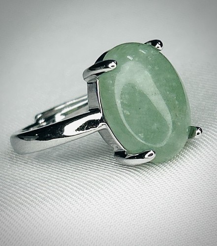 Green genuine jade cabochon - green,