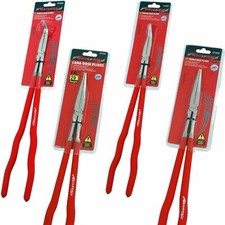 Neilsen Extra Long Nose Pliers Set Straight Bent Nose Mole Grips Pliers 16"