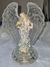 Angel of Hope Figurine  Bradford Exchange 2002 Heaven’s Crystal Blessings Statue
