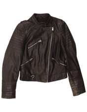 ZARA Womens Leather Biker