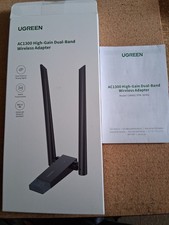 UGREEN AC1300 WiFi Dongle USB 3.0 Dual Band Wireless Adapter Wi/Fi 5  2.4/5GHz 