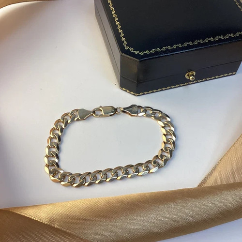 9ct yellow gold curb - curb, bracelet