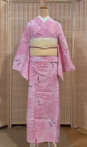Women japanese yukata pink - yukata,