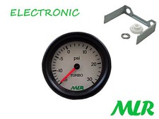 52mm white face boost - white, gauge