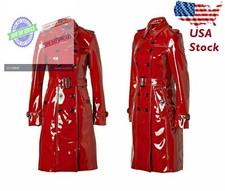PVC Vinyl Women's Trench Coat
