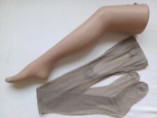 Ladies Quality Classic Shaped 15 Denier Sheer Lycra Tights Beige Grey 2 Pair Med