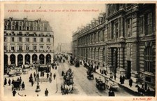 Old postcard Paris 1st Rue de