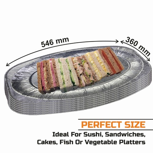 Aluminium foil platters - aluminium,