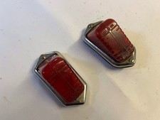 2x Vintage Lucas 471 Tail Lights Plastic Lens